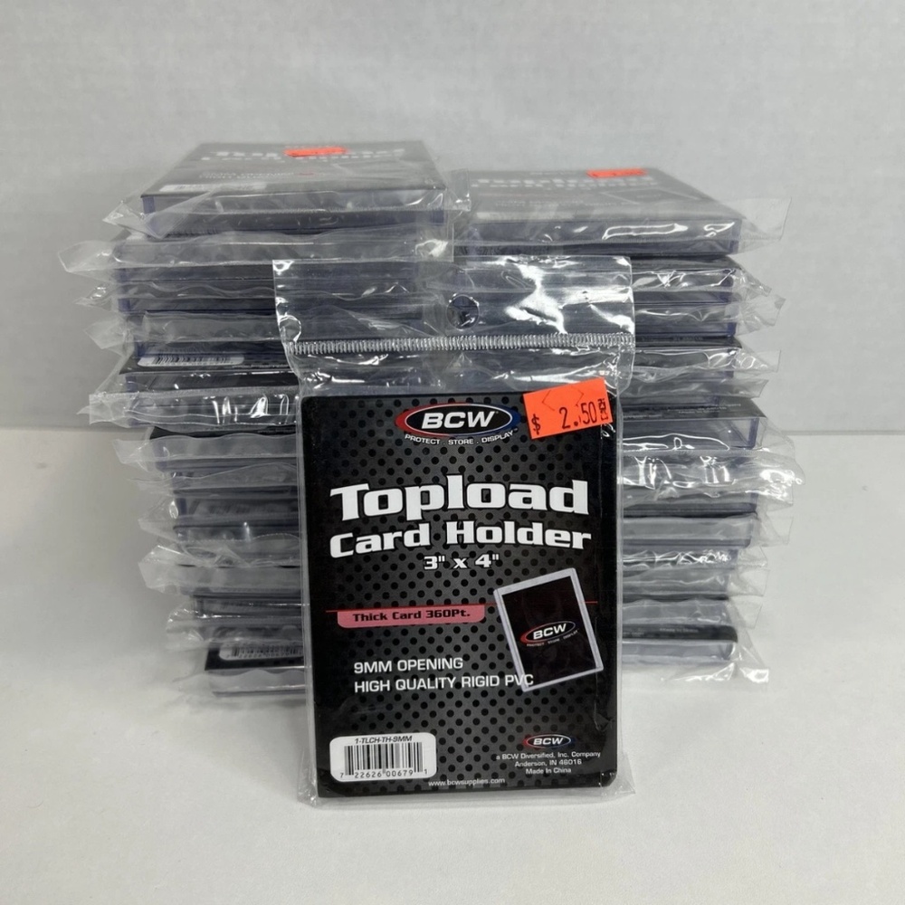 28 BCW 9mm 360 Point Thick Memorabilia /Jersey /Bat Trading Card Topload Holders